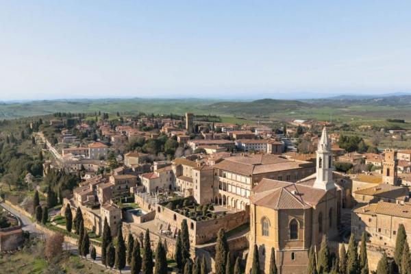 Historic Stone Estate with Val d’Orcia Views & Development Potential