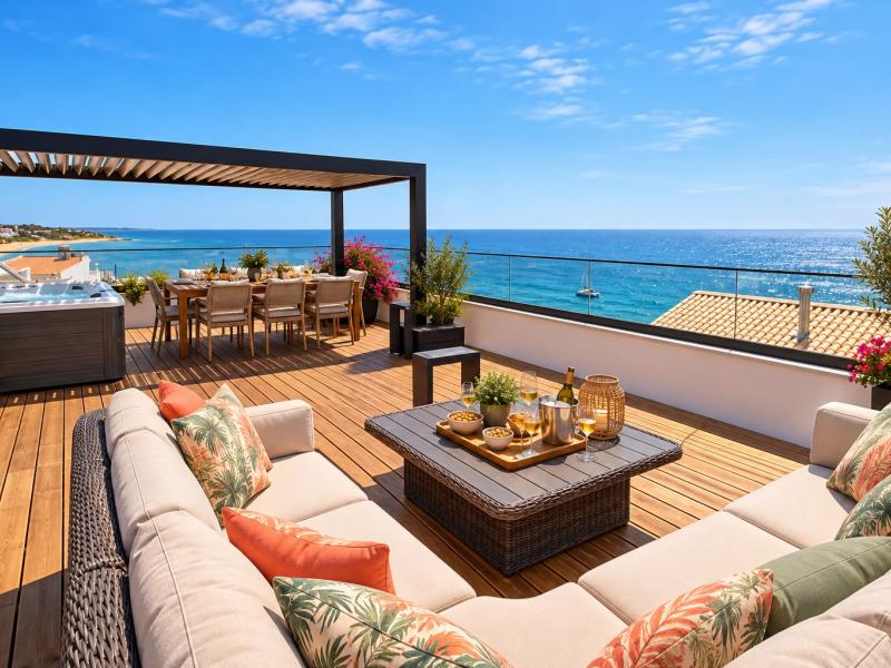Unique Renovated 3 Bedroom House with Amazing Sea Views in Historical Albufeira , Albufeira 