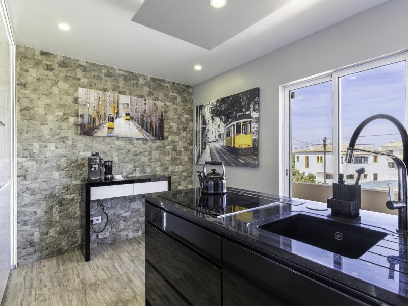 Algarve Villa for Sale in Galé – Coastal Living Near Albufeira | Luxury kitchen in real estate listing