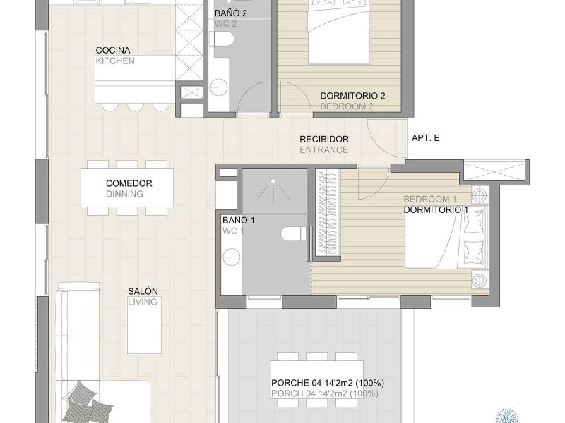 Contemporary Apartment for Sale in Mallorca with Spacious Private Terraces , Palma 