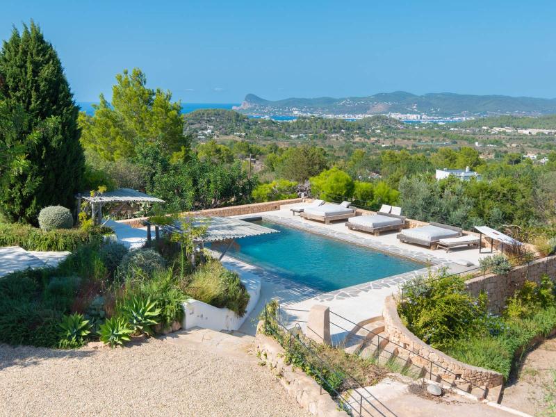 Renovated finca with 7 en-suite bedrooms, sea views, pool, and tourist rental licence for sale , Ibiza , San Jose 