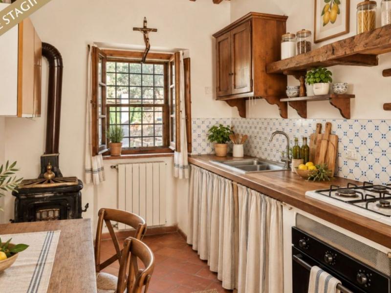 Restored Stone Country House with Pool and Olive Grove for Sale Near Cortona , Tuscany 
