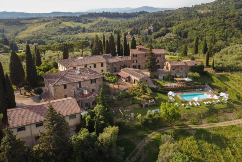 Ancient Tuscan Hamlet with Winery, Villas and Pools for Sale
