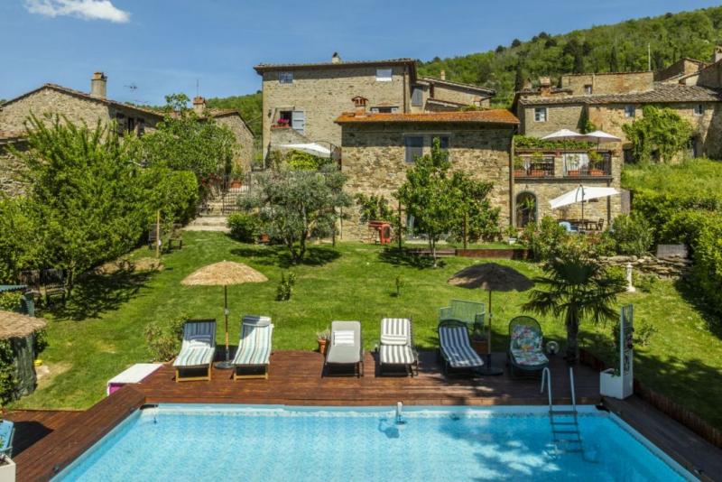 Restored Chianti Country House with Guest Cottage and Pool for Sale in Greve in Chianti